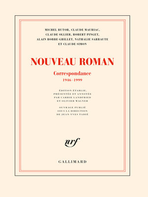 cover image of Nouveau Roman. Correspondance (1946-1999)